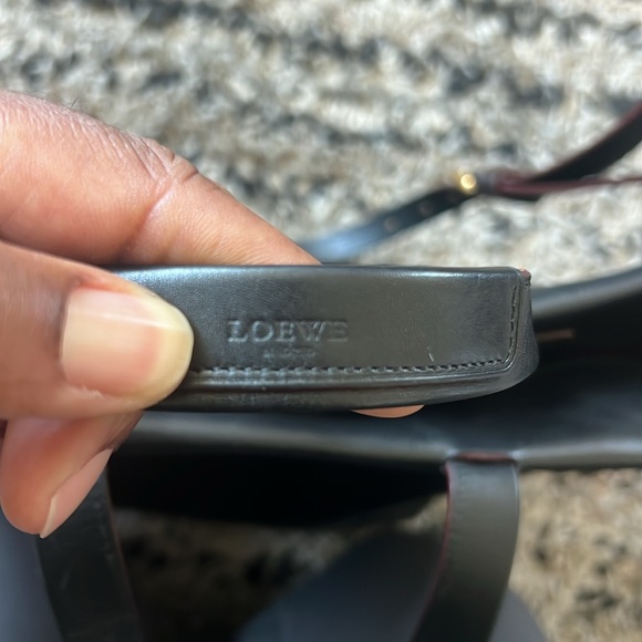 Loewe Black Leather Papelle Bag - Picture 11 of 16